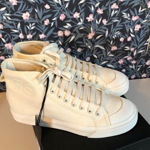Adidas by Raf Simons Spirit canvas high top sneakers